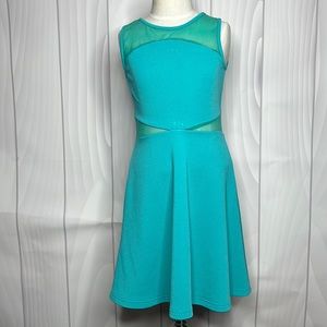 Soft and comfy teal kids cocktail dress